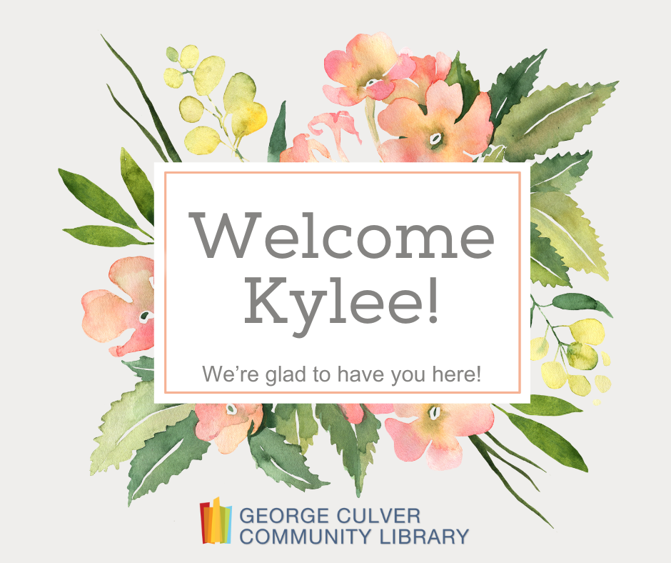 Background light gray with flowers in pink and yellow with green foliage behind a white text box. Test in dark gray: Welcome Kylee! We're glad to have you here!